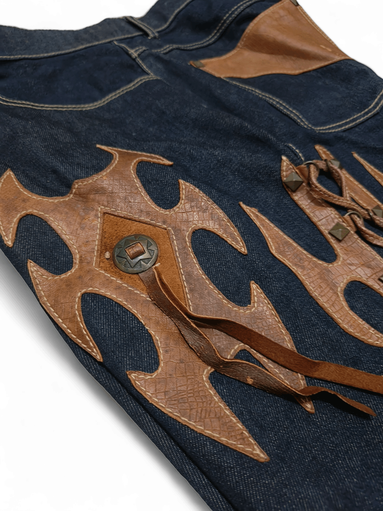 Vintage Vintage Men's Denim Choppers United Bikers Riding Jeans Size US 36 / EU 52 - 6 Thumbnail