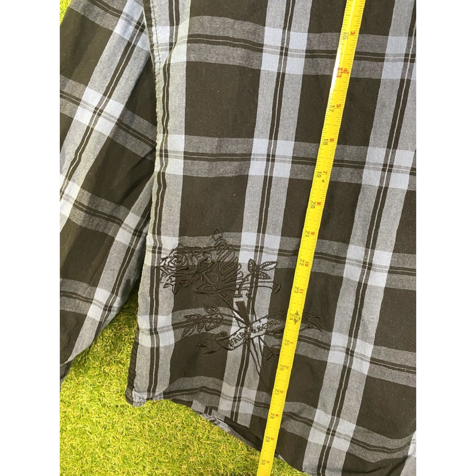 Vintage VINTAGE MMA Elite Graphic Print Flannel Shirt Mens 2XL Black Grunge Skull Punk 2000s Size US XXL / EU 58 / 5 - 7 Thumbnail