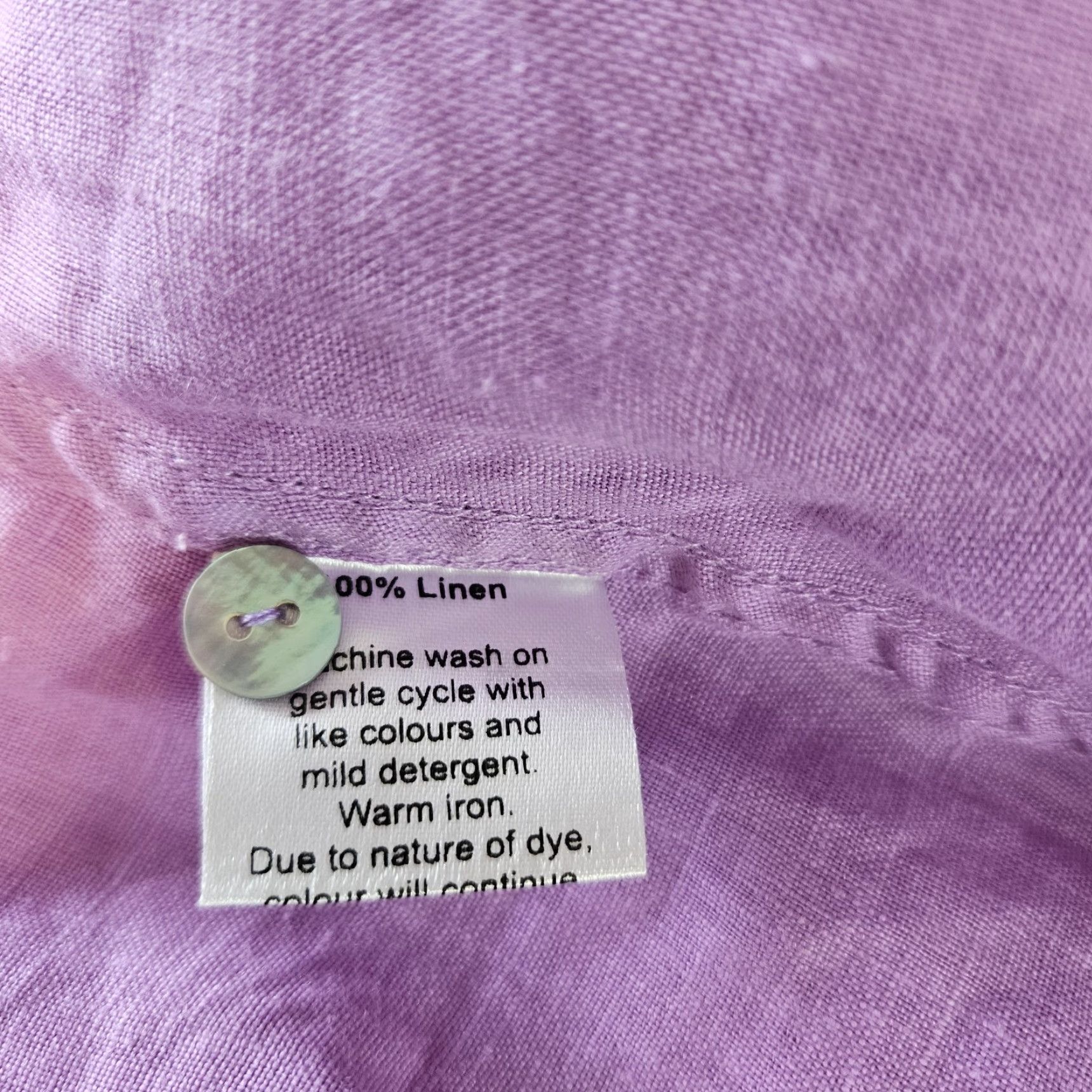 Vintage Rove Womens Linen Shirt Dress Sz 3X Purple Long Sleeve Shirt Dress Womens Plus 3X Purple Linen Size XXL / US 16-18 / IT 52-54 - 4 Thumbnail