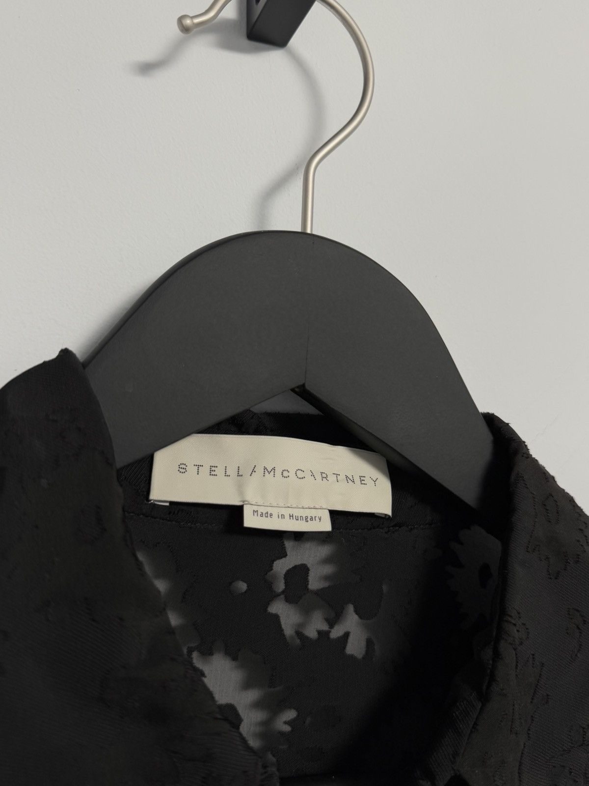 Stella McCartney STELLA MCCARTNEY Black Silk Ruched Shirt Blouse Top Size XL / US 12-14 / IT 48-50 - 5 Thumbnail