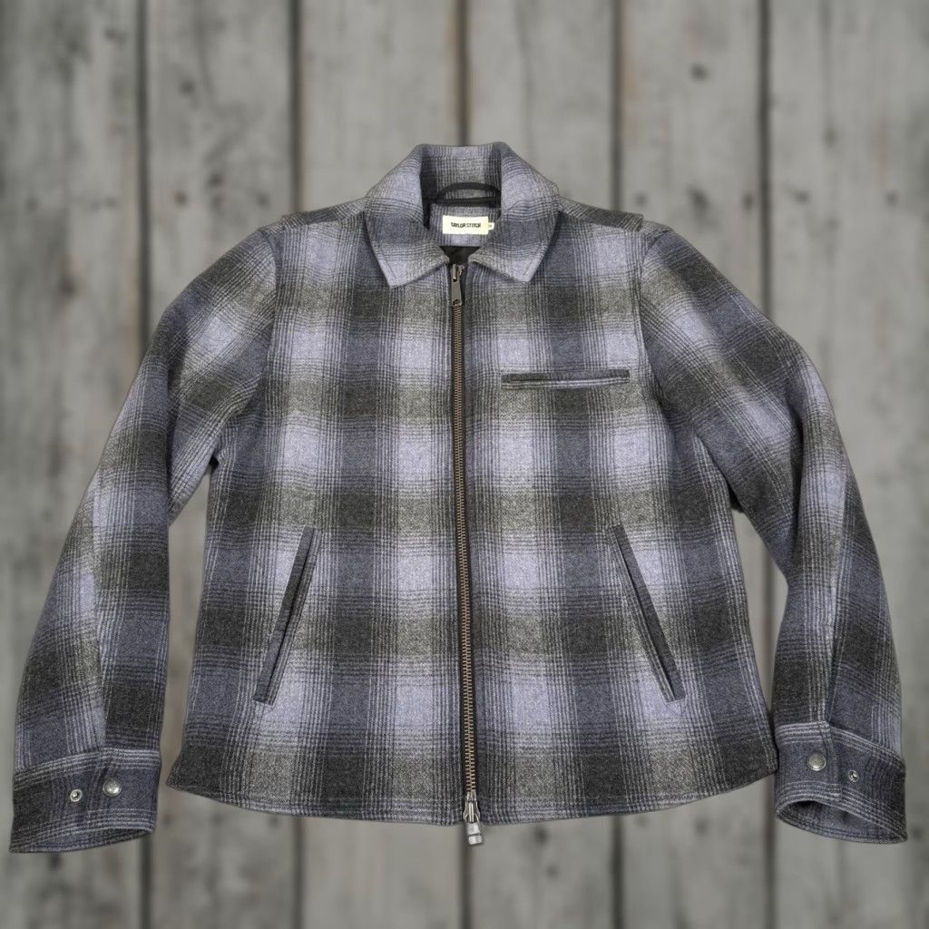 Taylor Stitch Taylor Stitch Jacket Mens 38 Gray Wyatt Plaid Wool Quilted Zip Up Lined Detroit Size US XXS / EU 40 - 1 Thumbnail