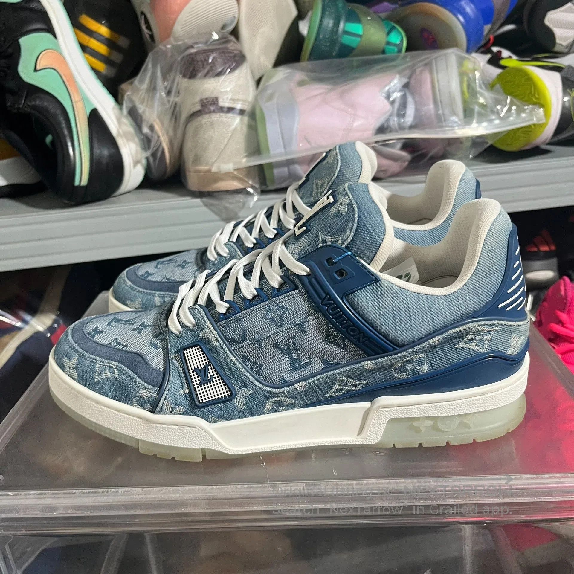 Louis Vuitton Louis Vuitton Trainer Blue Denim Low. Size US 8.5 / EU 41-42 - 1 Thumbnail