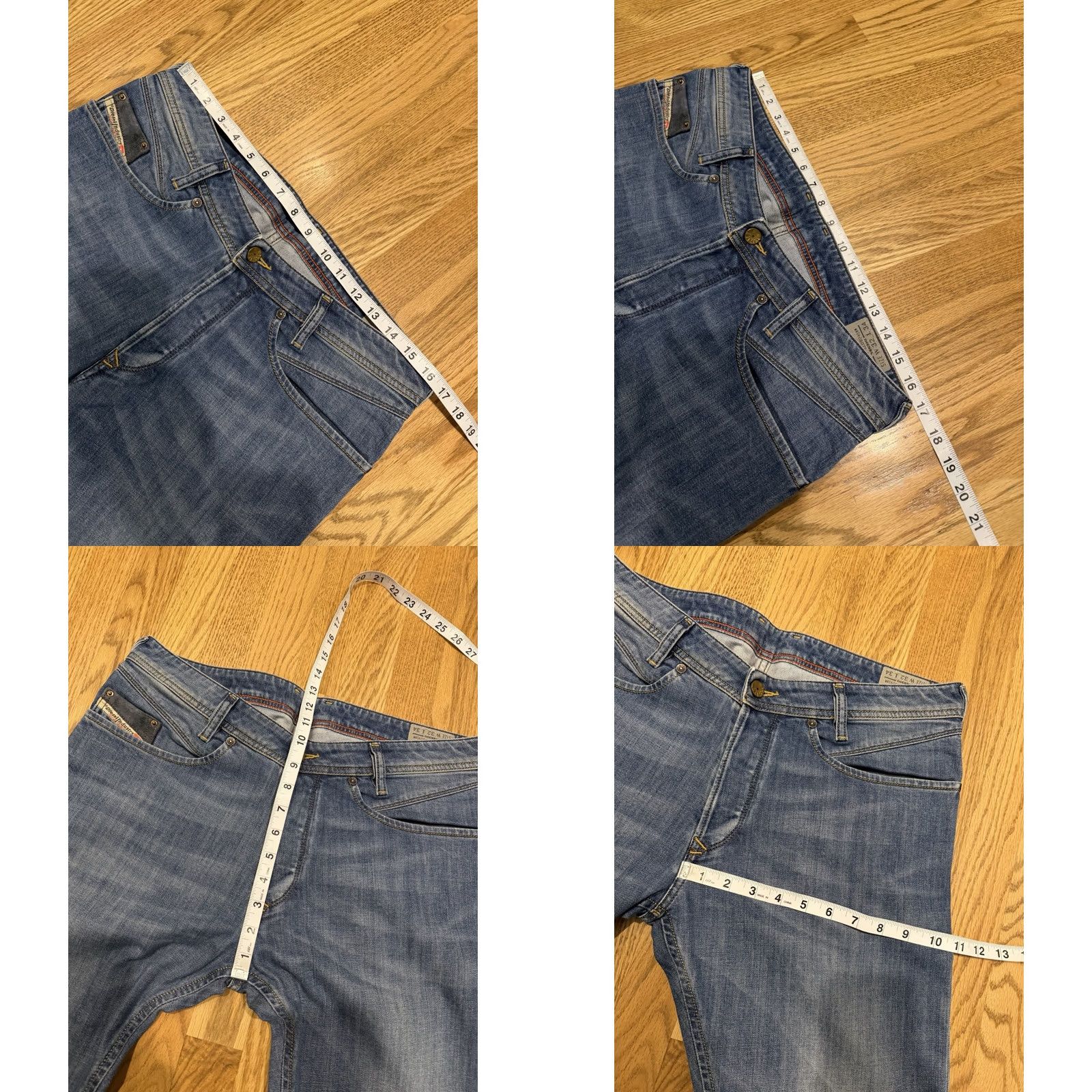 Diesel Diesel Iakop Denim Jeans Men’s 32x34 Stretch Regular Slim Tapered Blue 0807S Size US 32 / EU 48 - 9 Thumbnail