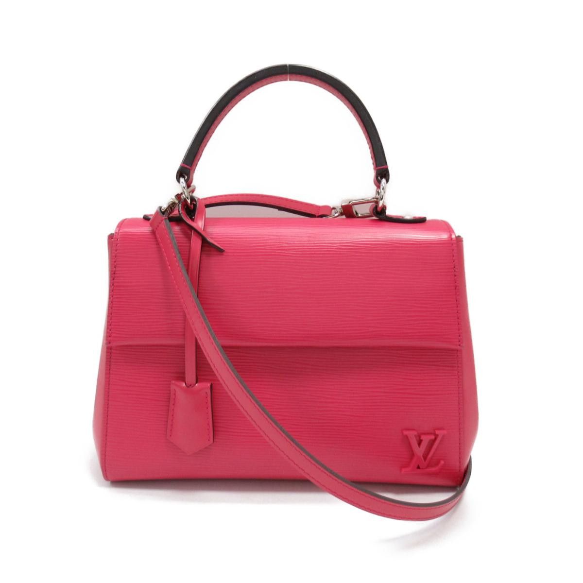 image of Louis Vuitton Cluny Bb Handbag Epi Hot Pink, Women's