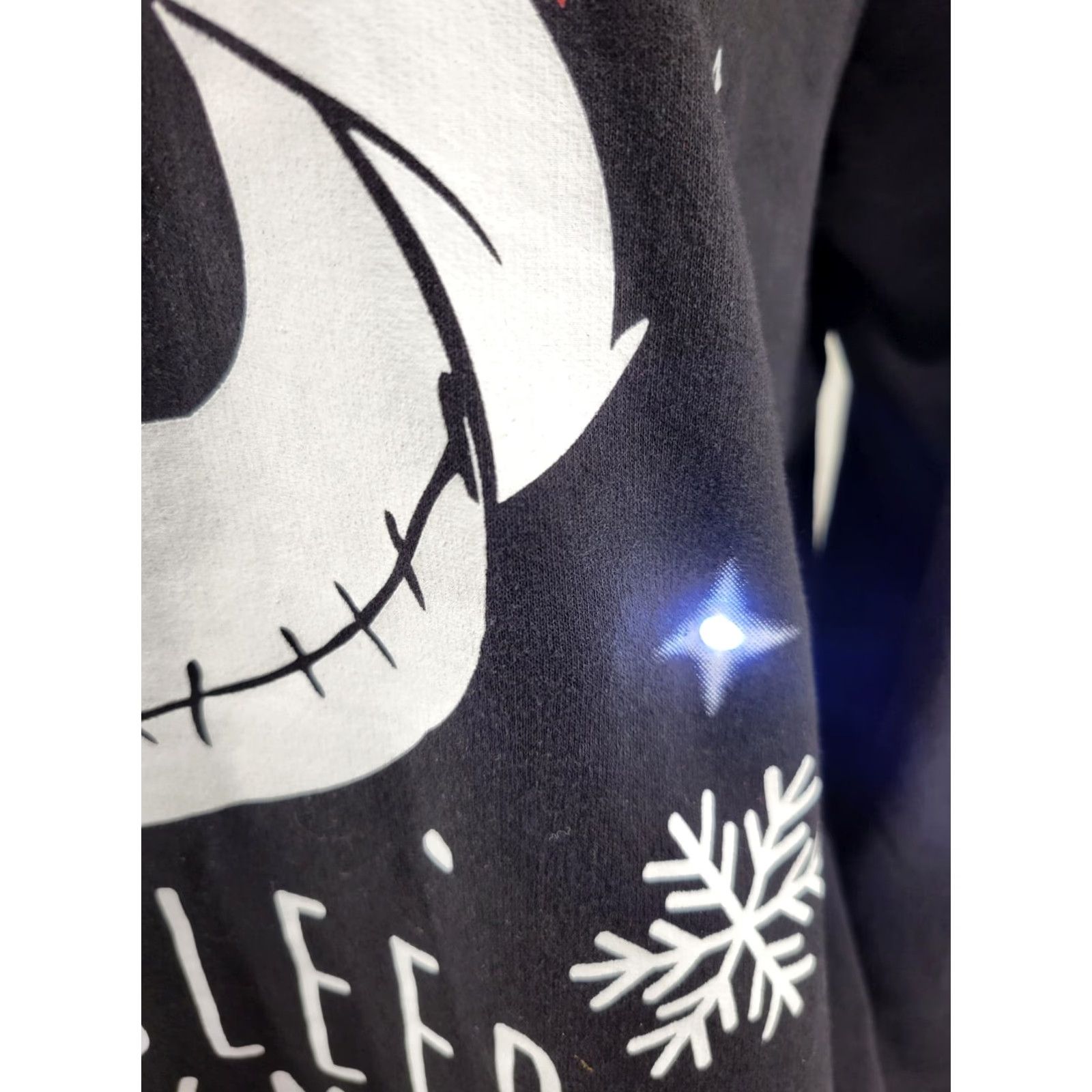 Disney VINTAGE Lighted Nightmare Before Christmas Sweater XL Jack Skellington Christmas Holiday Size XL / US 12-14 / IT 48-50 - 6 Thumbnail
