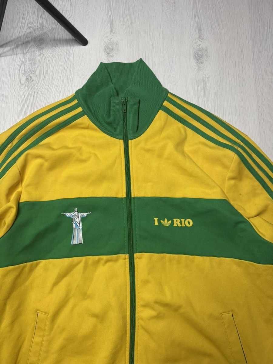 Adidas 00s Vintage Adidas Rio De Janeiro Brazil Tracksuit Jacket Size US XL / EU 56 / 4 - 3 Thumbnail