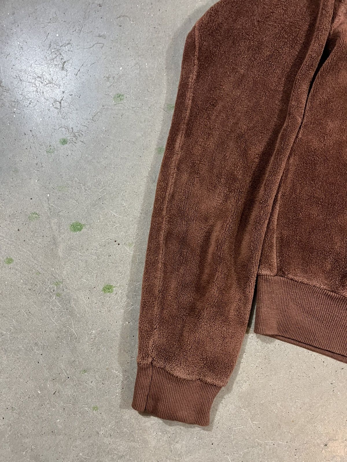 Vintage Vintage 60s Brown Velour Sweatshirt Size S / US 4 / IT 40 - 4 Thumbnail
