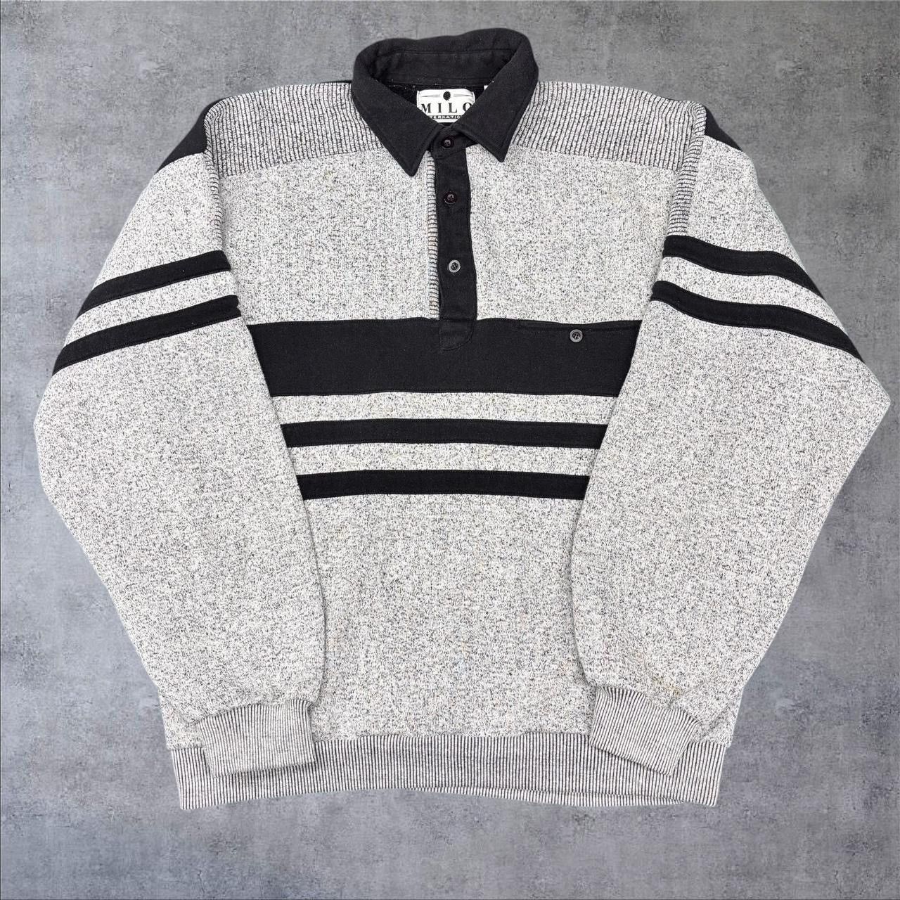 Vintage Vintage Collared Grey Sweatshirt Size US XL / EU 56 / 4 - 1 Thumbnail