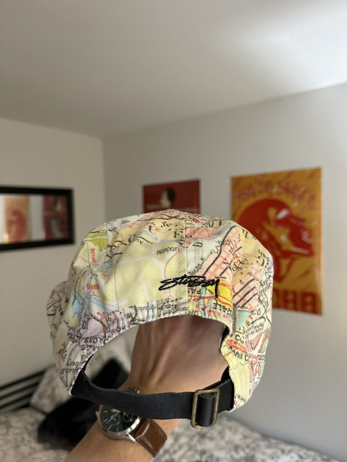 Stussy Stussy Map/Atlas 5 Panel Strapback Vintage Size ONE SIZE - 2 Thumbnail