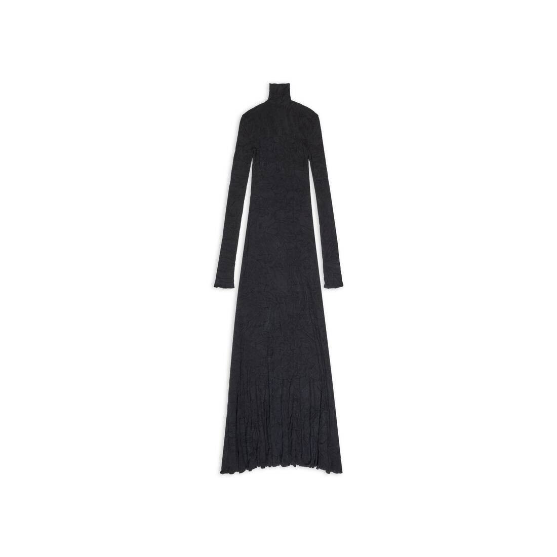 Balenciaga o1mt1gz1224 Maxi Godet Dress in Black Size M / US 6-8 / IT 42-44 - 1 Thumbnail