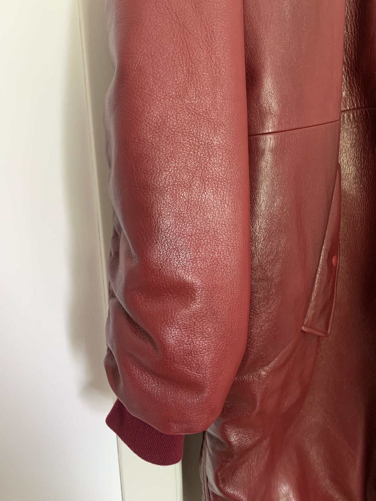 Prada × Raf Simons Prada by raf Simons runway fw22 red goat leather bomber Size US L / EU 52-54 / 3 - 9 Thumbnail