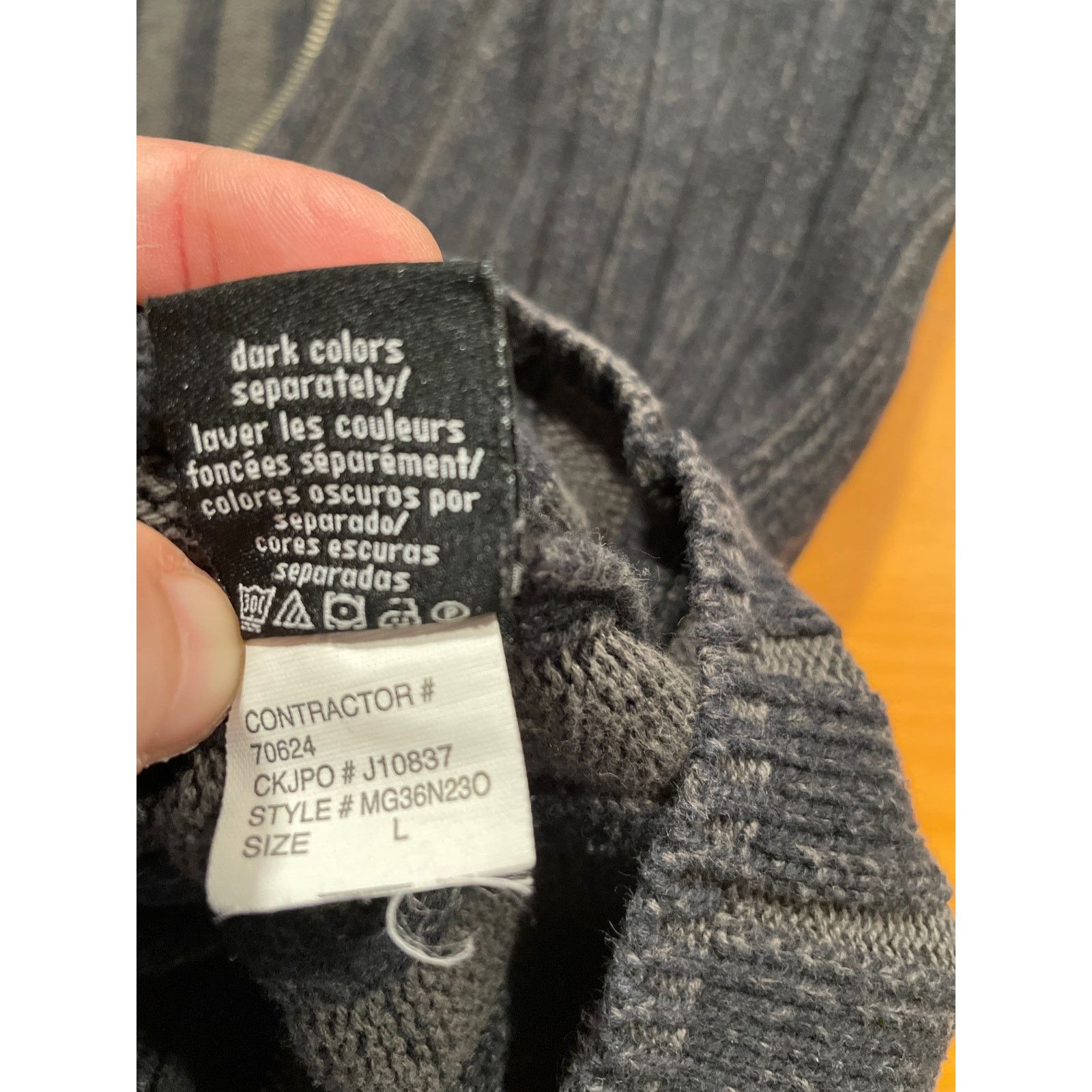 Calvin Klein Calvin Klein Jeans Zip Front Cotton Grey Knit Sweater L Size US L / EU 52-54 / 3 - 7 Thumbnail