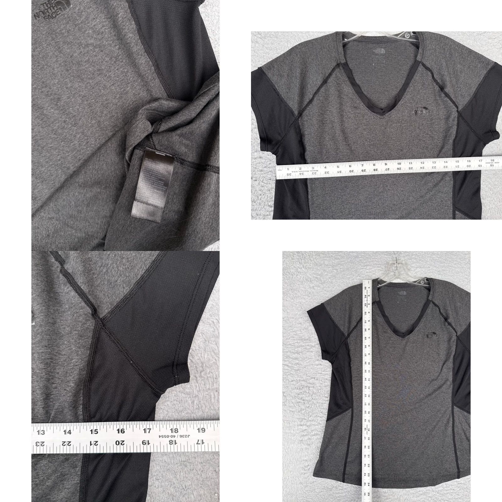 The North Face The North Face Shirt Women Large Gray Short Sleeve V-Neck Polyester Flashdry Size L / US 10 / IT 46 - 8 Thumbnail