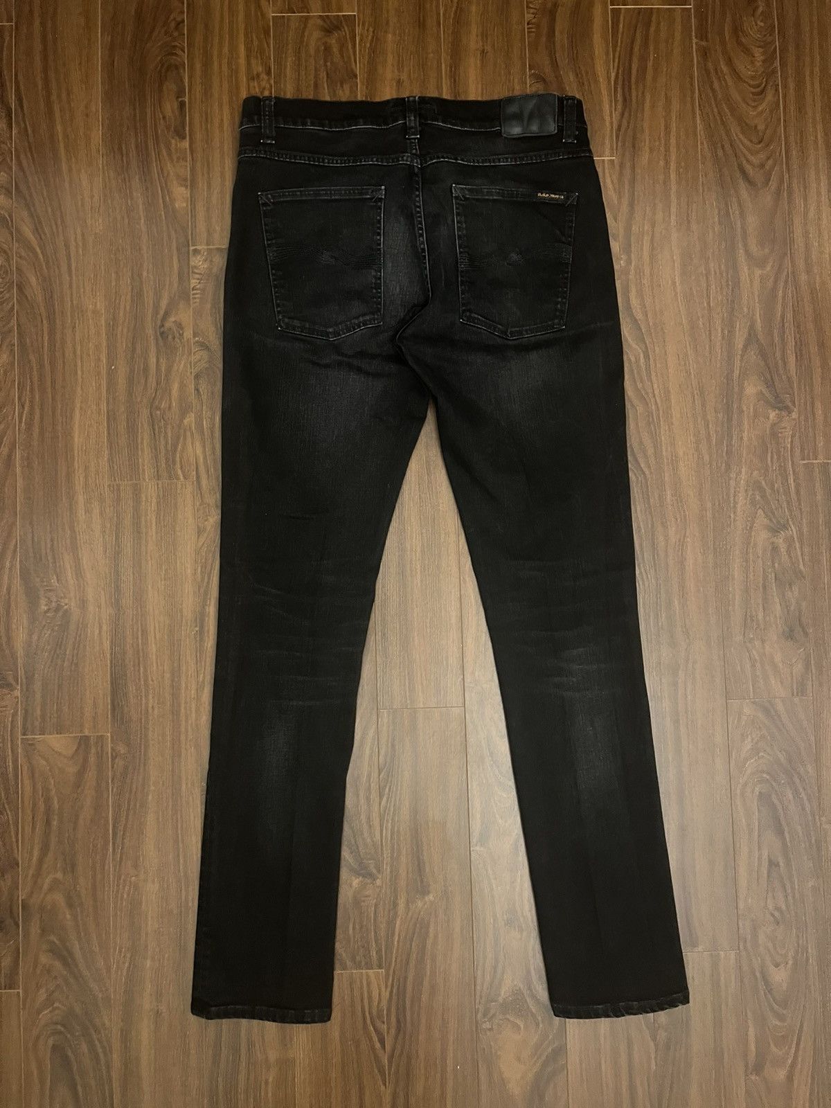 Nudie Jeans 1006533 Nudie Lean Dean Black Star Jeans Size US 34 / EU 50 - 2 Thumbnail