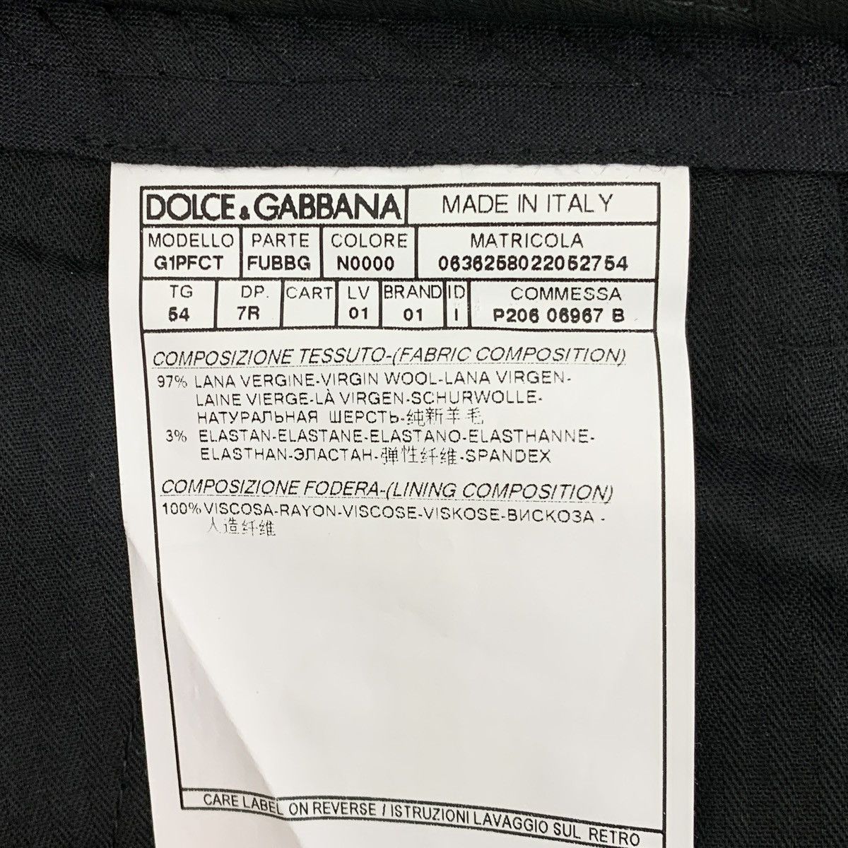 Dolce & Gabbana Dolce & Gabbana Black Wool Casual Suit Trousers K26WX Size US 38 / EU 54 - 6 Thumbnail