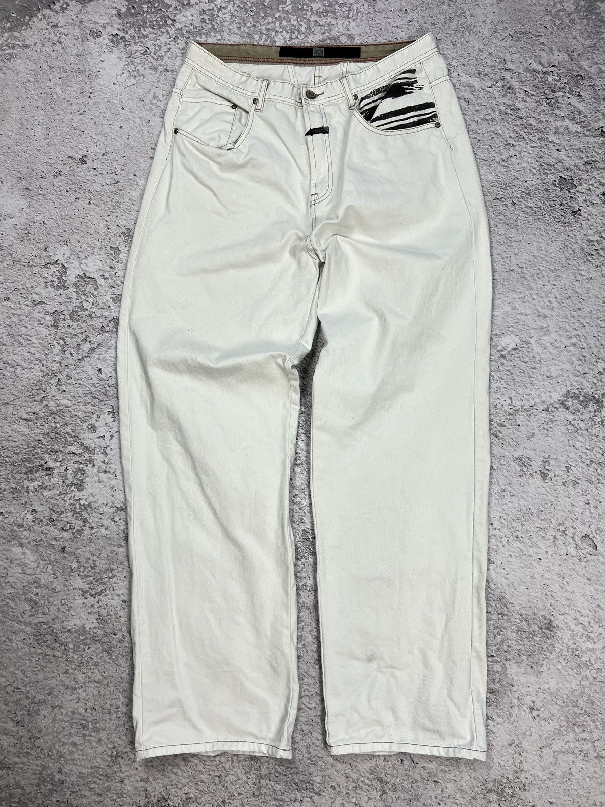 Marithe + Francois Girbaud Vintage Marithe Francois Girbaud Printed Jeans Size US 36 / EU 52 - 2 Thumbnail
