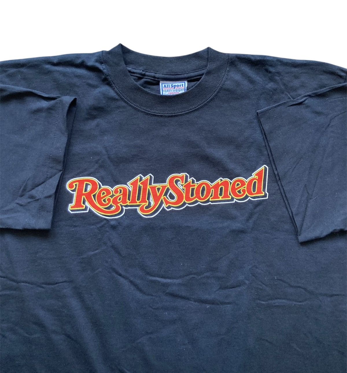 Band Tees × Vintage Vintage 90s Really Stoned Tee rolling stone weed parody Size US L / EU 52-54 / 3 - 1 Thumbnail
