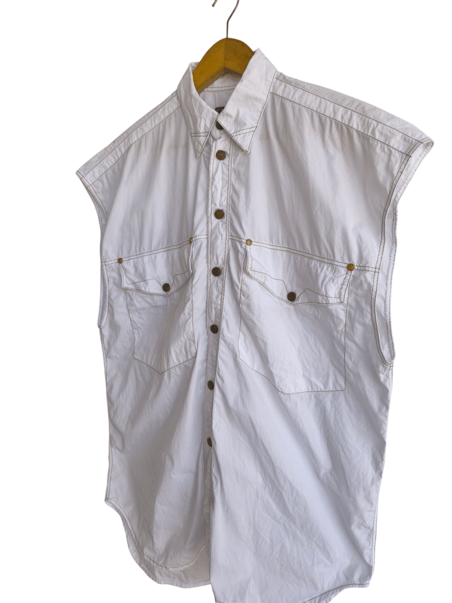 Versace × Versace Jeans Couture Versace jeans couture Sleeve less button up shirt Size US XL / EU 56 / 4 - 2 Thumbnail