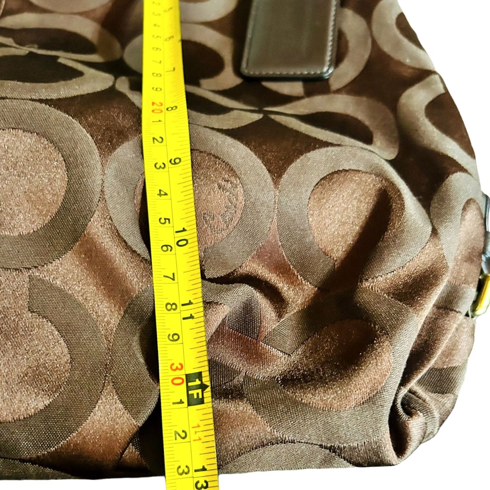 Coach VINTAGE Coach Madison Julianne Purse Tote Satchel Leather/Fabric C Monogram Logo Women’s Size ONE SIZE - 7 Thumbnail
