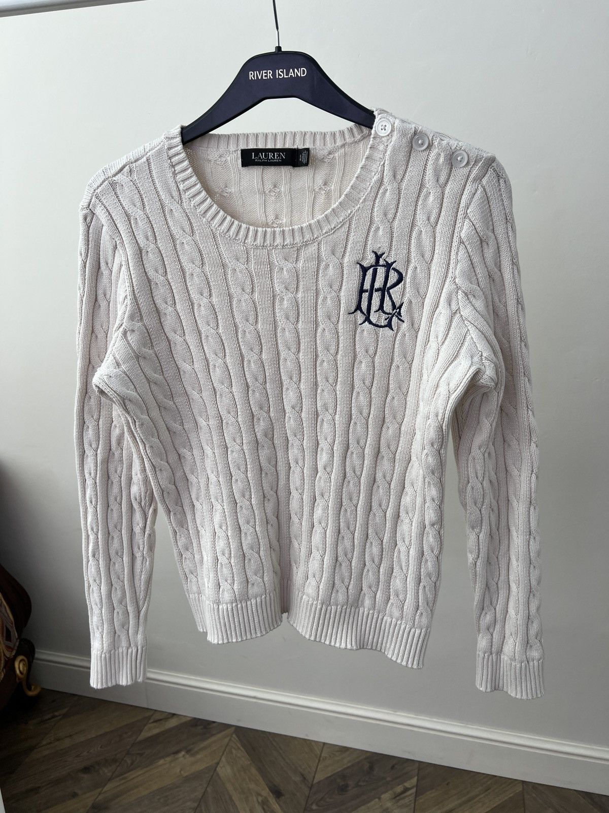 Ralph Lauren Vintage Ralph Lauren Black Label Women’s Cable Knit Sweater Size L / US 10 / IT 46 - 3 Thumbnail