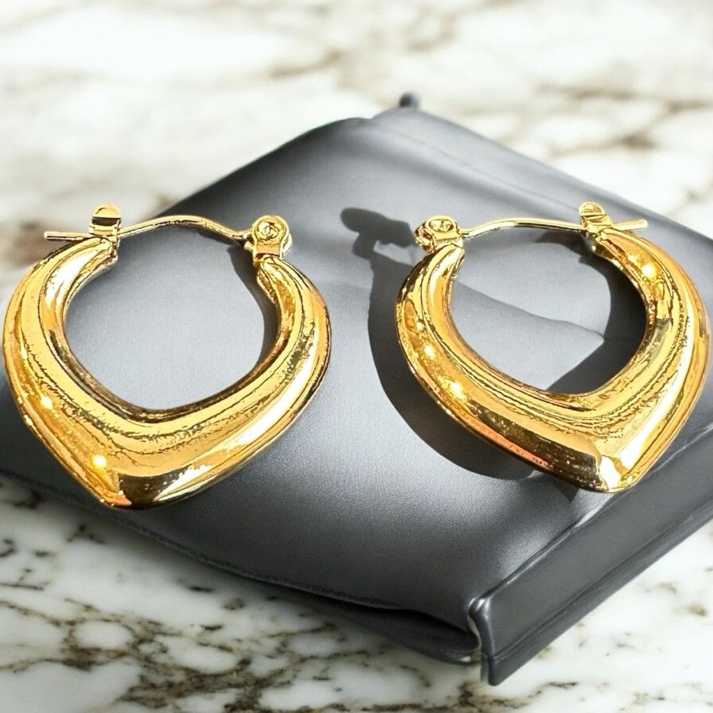 Disney × Jewelry Women's Stylish 18k Gold plated Hoop Earrings Size ONE SIZE - 6 Thumbnail