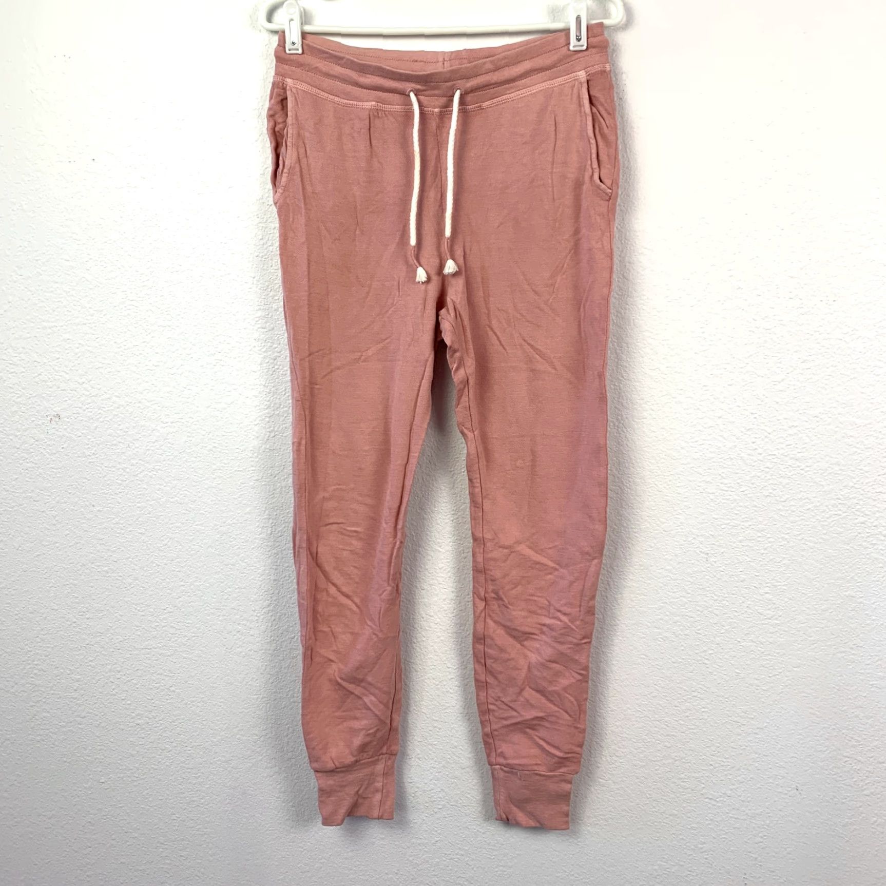 Vintage LOGG Women's Dusty Rose Pink Cotton Blend Jogger Sweatpants Drawstring Size XS Size 26" / US 2 / IT 38 - 2 Thumbnail