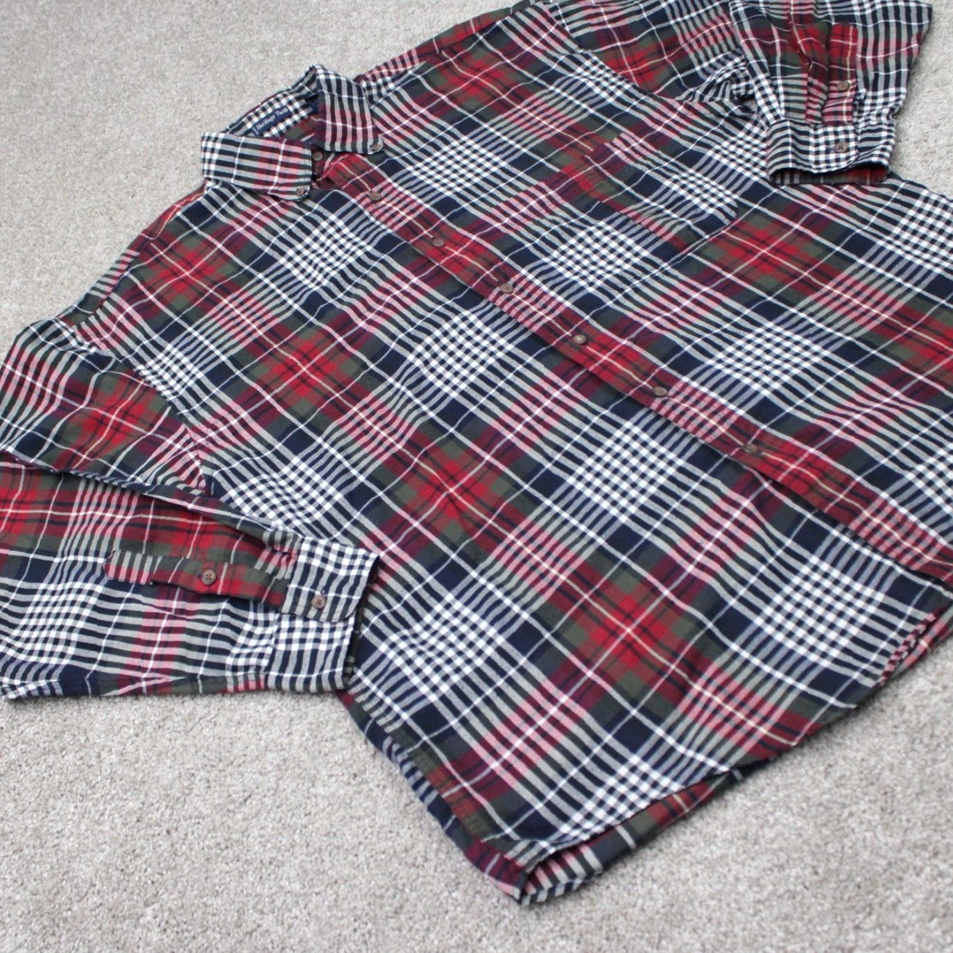 Gant GANT Shirt Mens Large Red Plaid Heritage Twill Long Sleeve Button-Up Cotton/Polyester Birthday 90s Mens Size US L / EU 52-54 / 3 - 7 Thumbnail