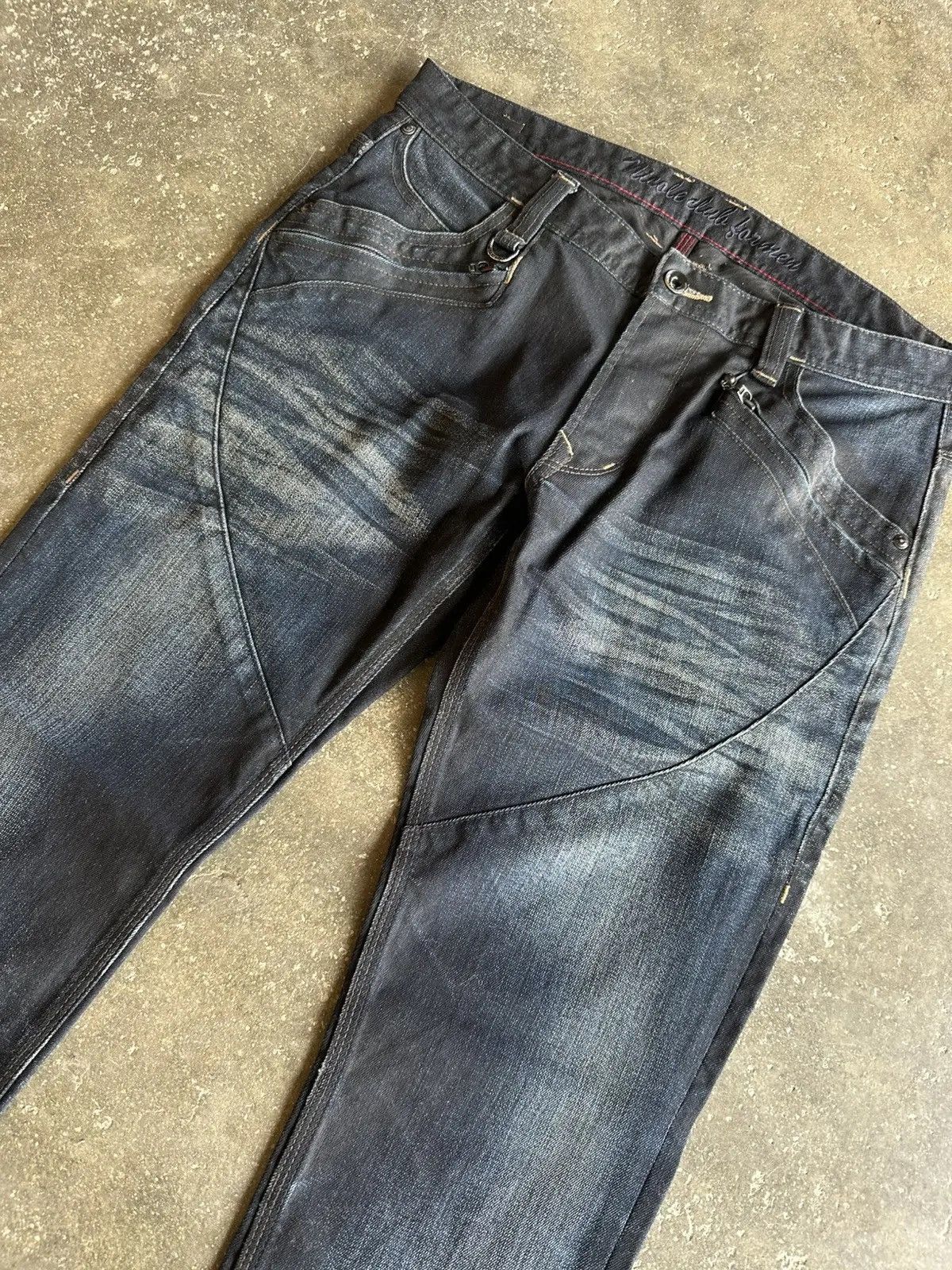 HIDEAWAYS SICKS 💥 FLARE NICOLE CLUB FOR MEN BONDAGE VERY RARE DENIM Size US 32 / EU 48 - 7 Thumbnail