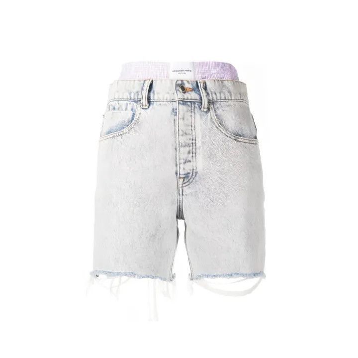Alexander Wang Alexander Wang Logo Denim Shorts for Women - Size 25" / US 0 / IT 36 - 1 Thumbnail