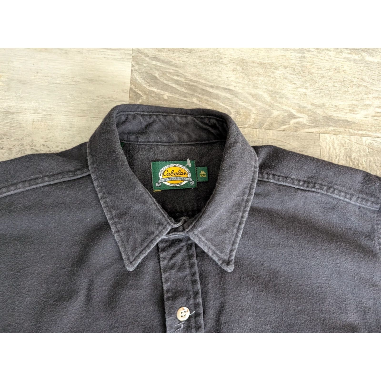Vintage VINTAGE Cabela's Shirt XL Tall Chamois Flannel Button Up L/S Mens Black 90s AOSP Size US XL / EU 56 / 4 - 3 Thumbnail