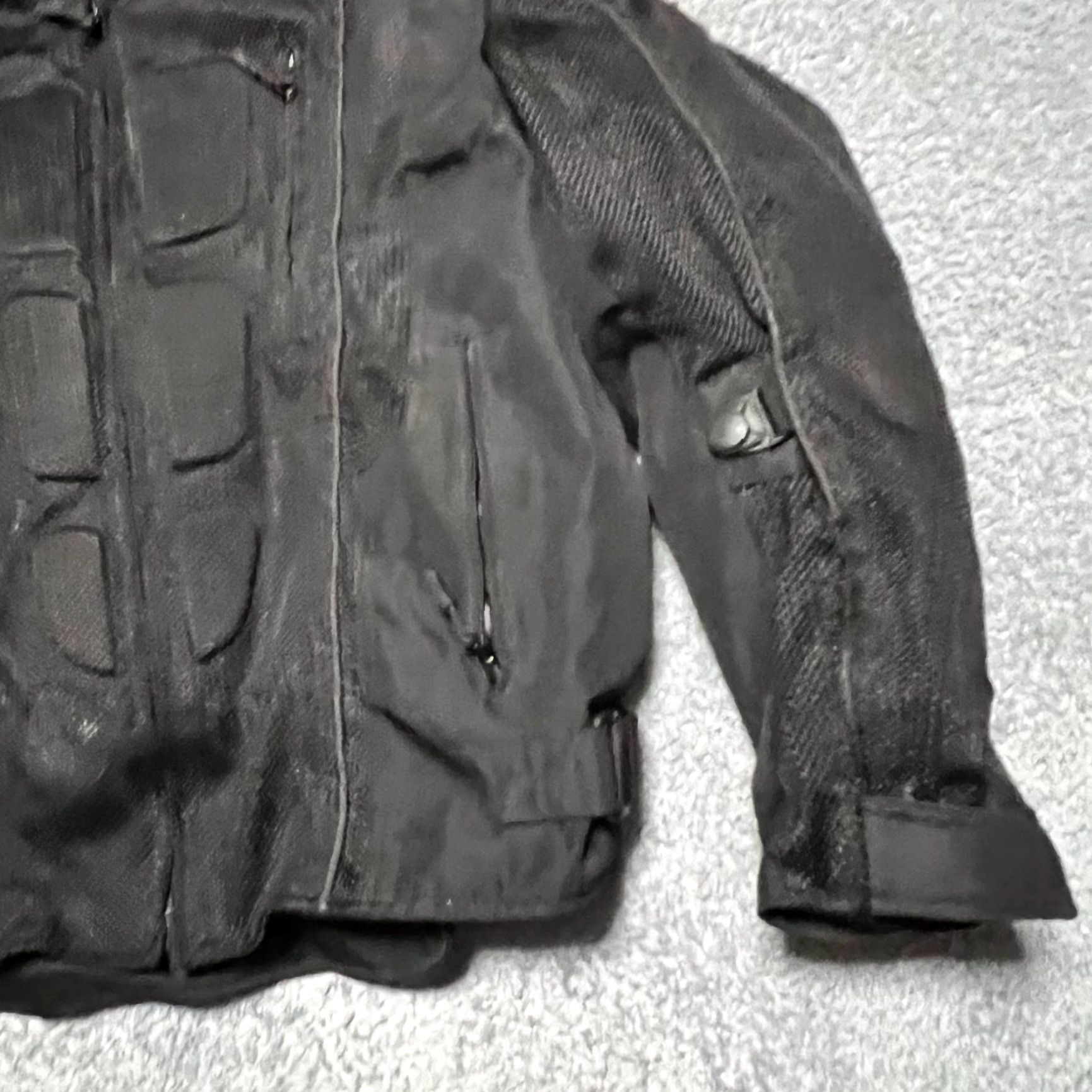 Vintage Viking Motorcycle Jacket Mens Large Armored Removable Padded Coat Black L Regular Men Size US L / EU 52-54 / 3 - 2 Thumbnail