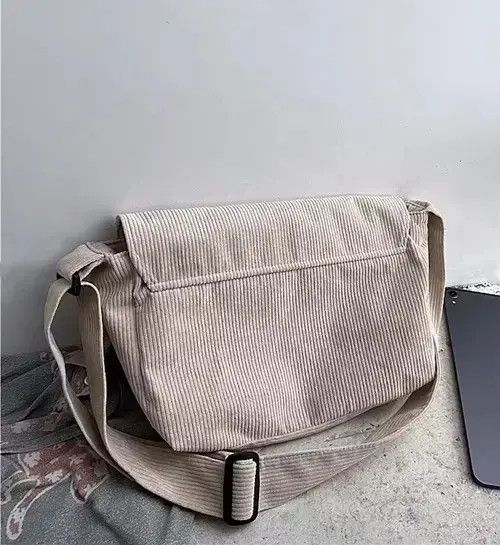 Japanese Brand Fashion corduroy shoulder bag messenger bag Size ONE SIZE - 4 Thumbnail