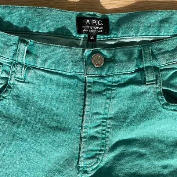 A.P.C. APC Green Jean Slim (Size 30) Size US 30 / EU 46 - 2 Thumbnail