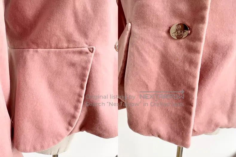 Vivienne Westwood Vivienne Westwood Pink Velvet Jacket Size L / US 10 / IT 46 - 7 Thumbnail