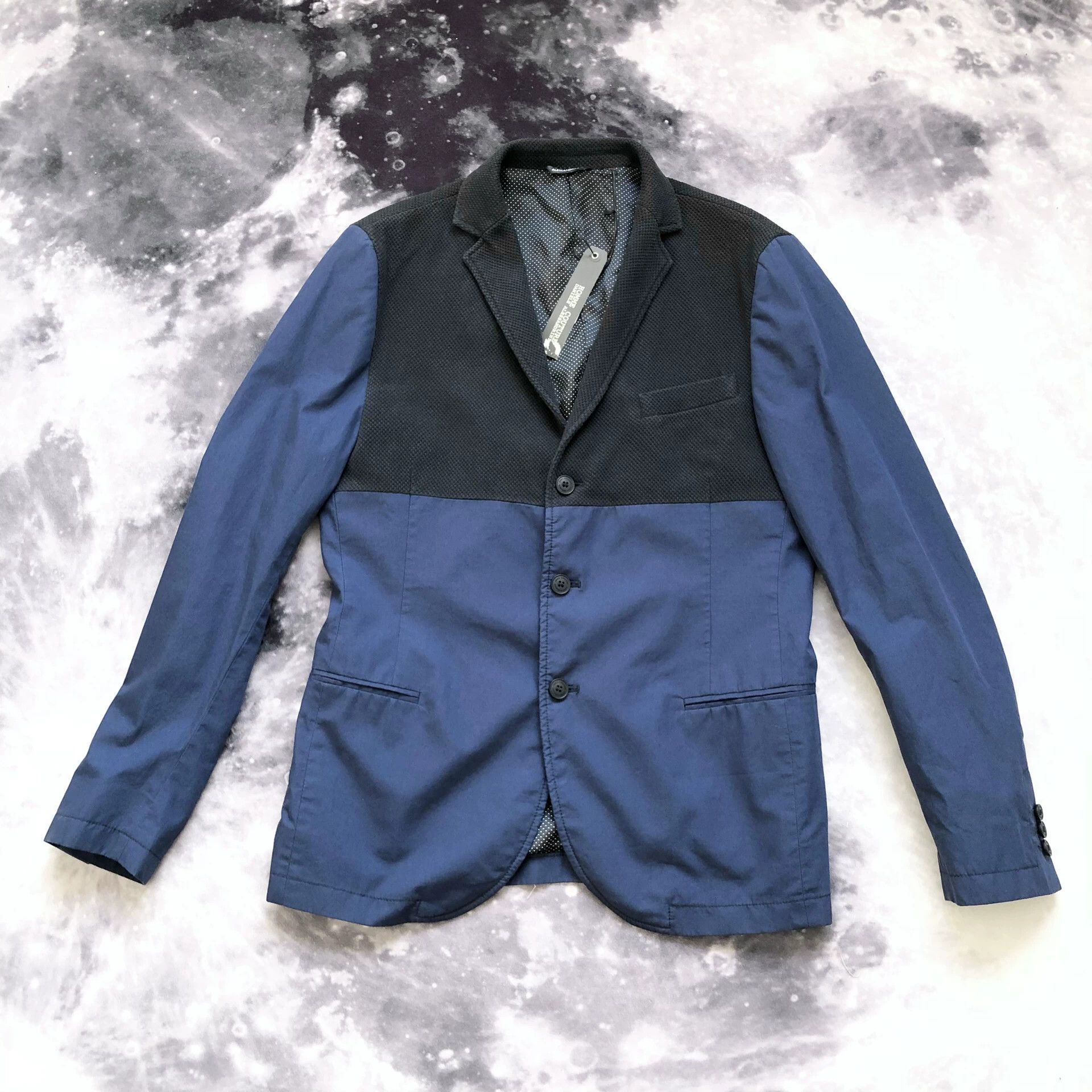 Daniele Alessandrini DANIELE ALESSANDRINI Men's Three-Button Suit Jacket Size US M / EU 48-50 / 2 - 1 Thumbnail