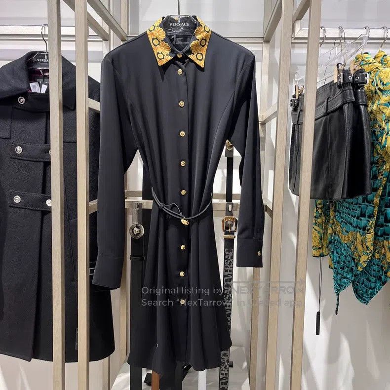 Versace Versace Baroque floral collar shirt dress Size M / US 6-8 / IT 42-44 - 1 Thumbnail