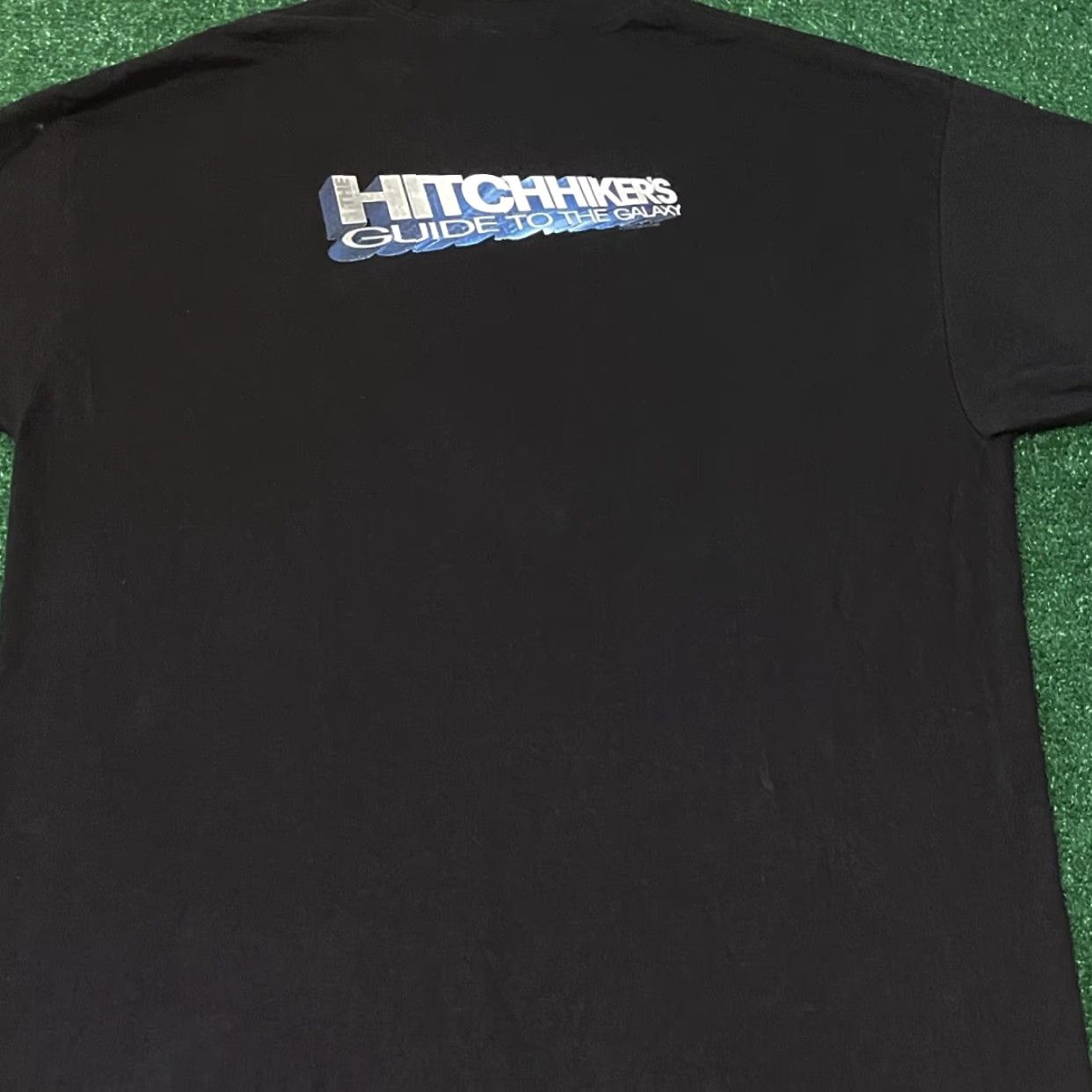 Disney VINTAGE Hitchhiker's Guide To The Galaxy Movie Promo Tee Shirt XL Black Mens T-Shirt 90s Disney Size US XL / EU 56 / 4 - 6 Thumbnail