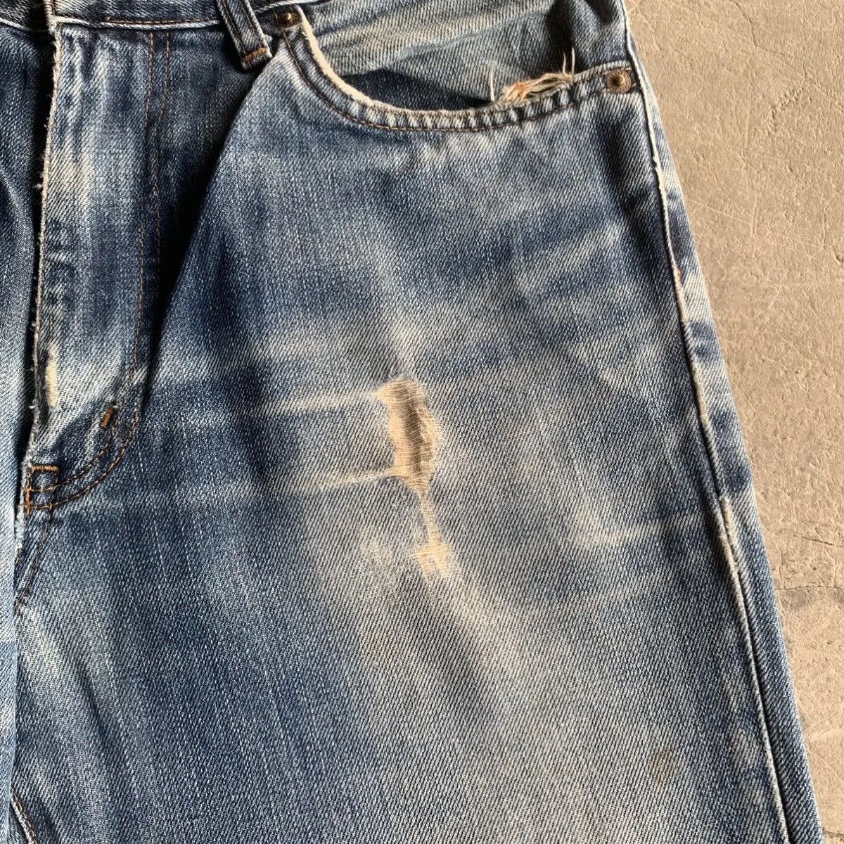 Edwin DISTRESSED! Vtg Edwin 503 RegularFit Blue Wash Jeans Pants Size US 30 / EU 46 - 7 Thumbnail