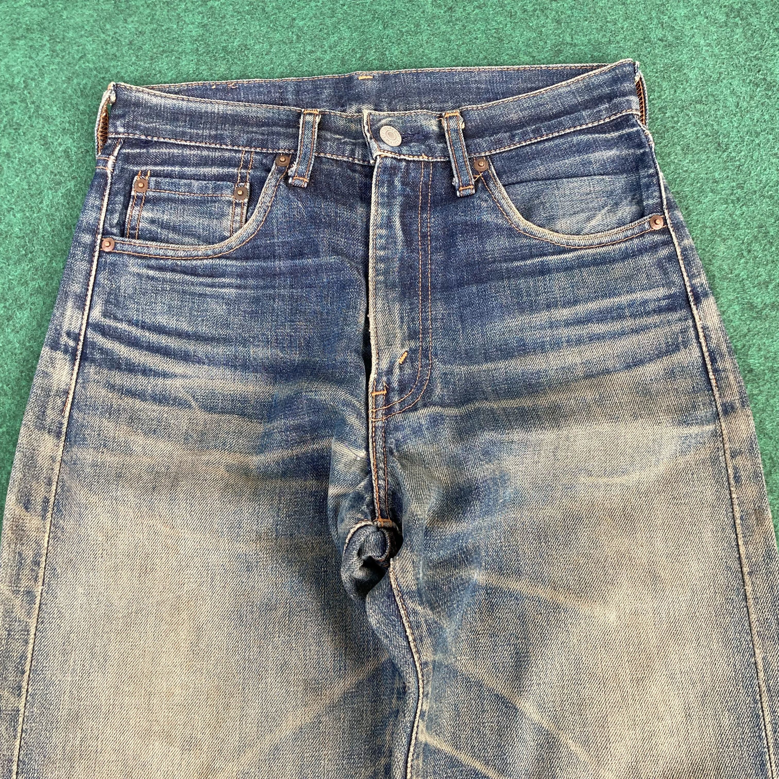 Levi's 28x30 Vtg Levis 502 Japan Big E Redline Selvedge Denim Jeans Size US 28 / EU 44 - 3 Thumbnail