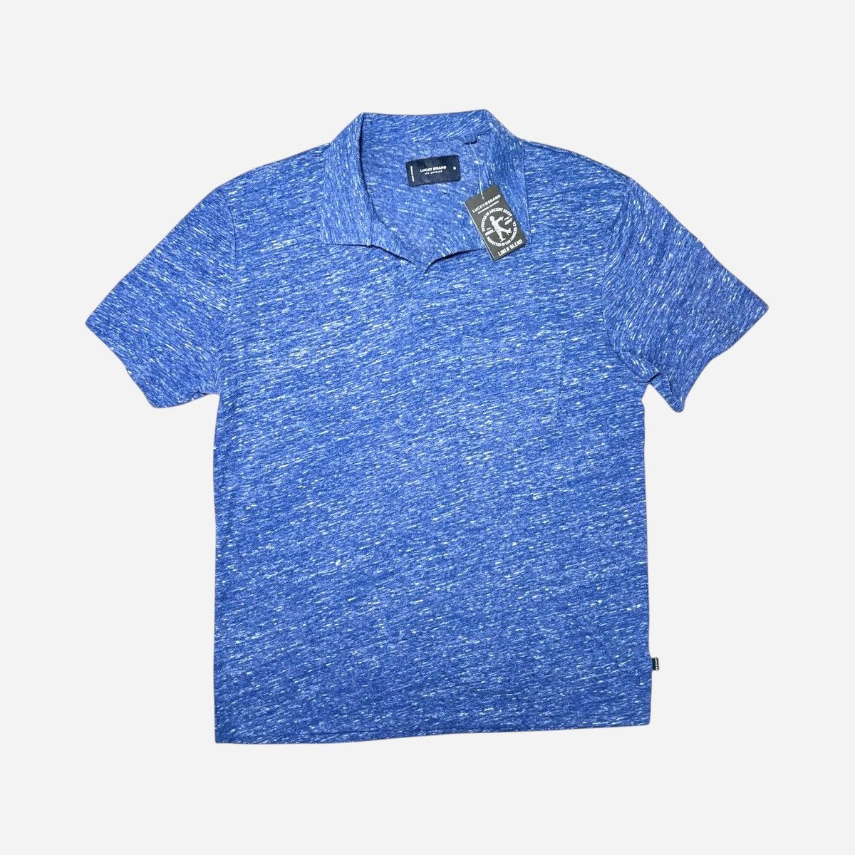 Lucky Brand Lucky Brand Men’s Blue Johnny Collar Linen Shirt Sz M Size US M / EU 48-50 / 2 - 10 Thumbnail