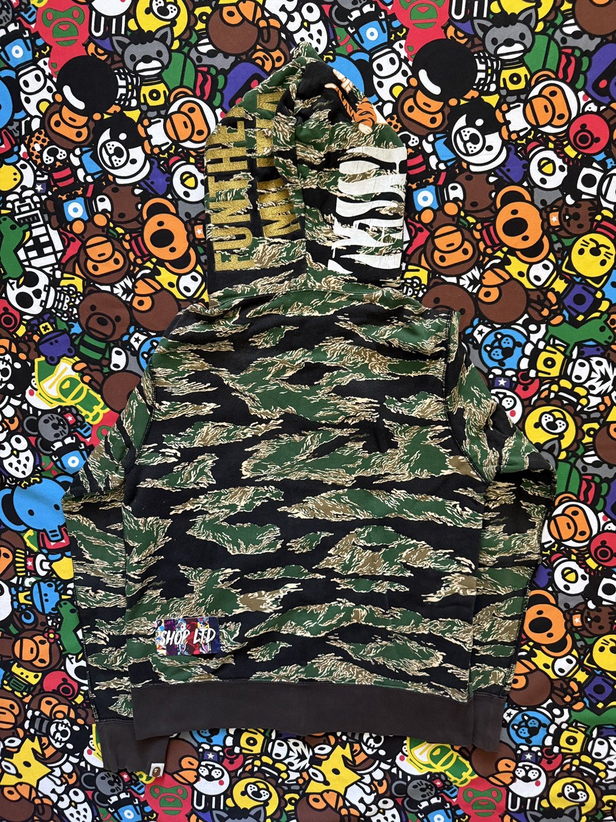 A Bathing Ape Green Camo Tiger Hoodie