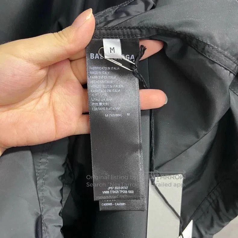 Balenciaga Balenciaga Black Logo Print Jacket. Size US XXS / EU 40 - 4 Thumbnail