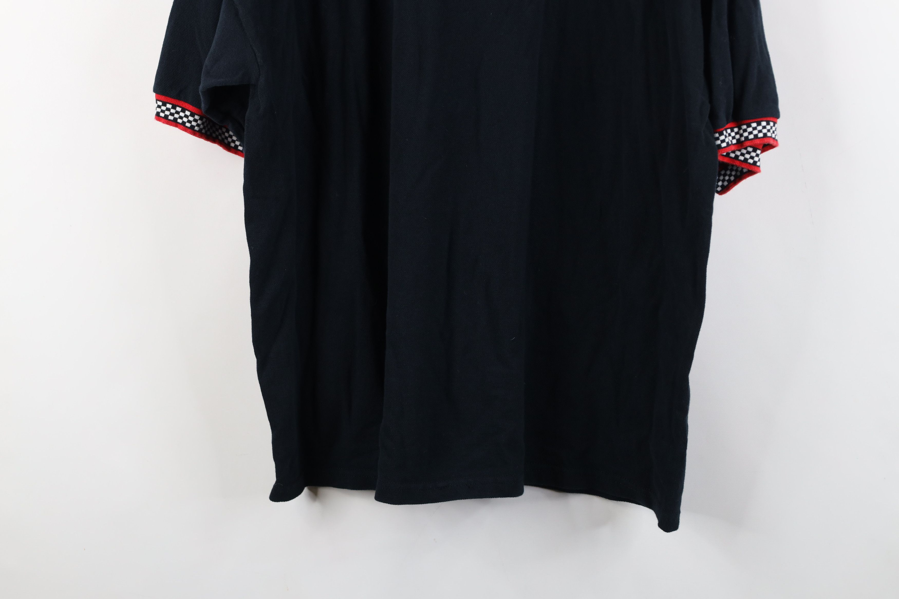 Vintage Vintage 90s Flag Racing Collared Polo Shirt Black Cotton Size US XL / EU 56 / 4 - 13 Thumbnail