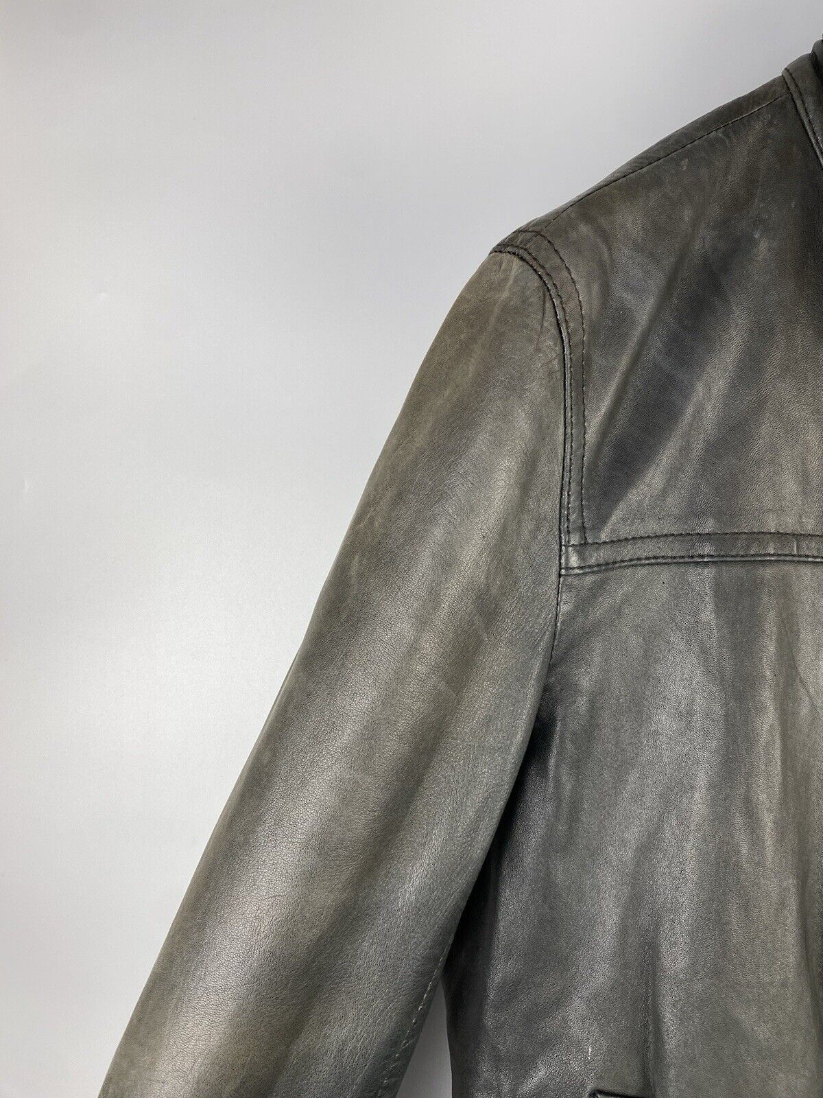 Allsaints Vintage Allsaints Mens Leather Biker Zip Bomber Jacket Size US M / EU 48-50 / 2 - 7 Thumbnail