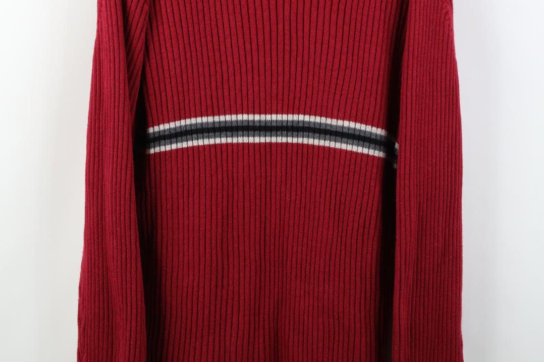 Gap Vintage 90s Gap Cotton Ribbed Knit Crewneck Sweater Red Size US XXL / EU 58 / 5 - 3 Thumbnail