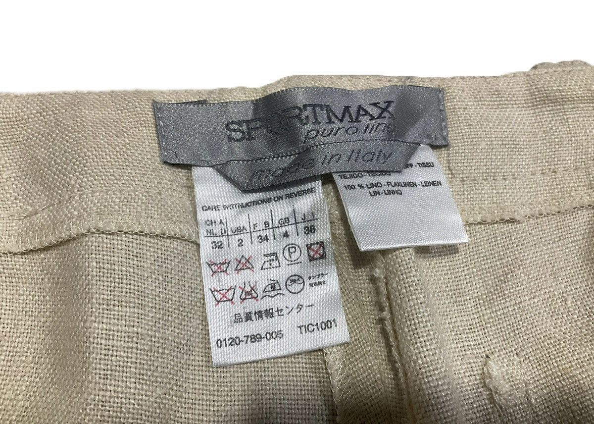 Designer × If Six Was Nine 🔥Archived Vintage Sport Max Mara Flared Linen Pants Size US 27 - 10 Thumbnail