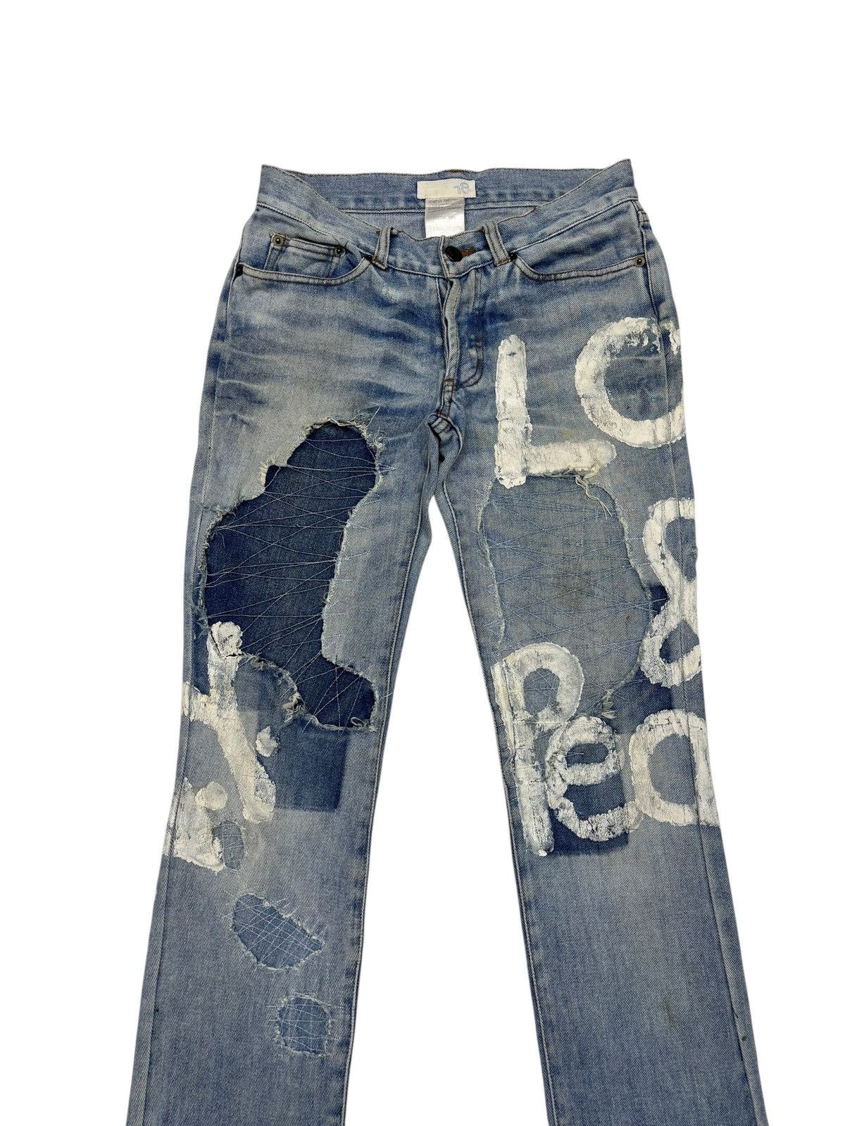 Kapital Love Peace Sashiko Boro Distressed Jeans Size 27" / US 4 / IT 40 - 5 Thumbnail