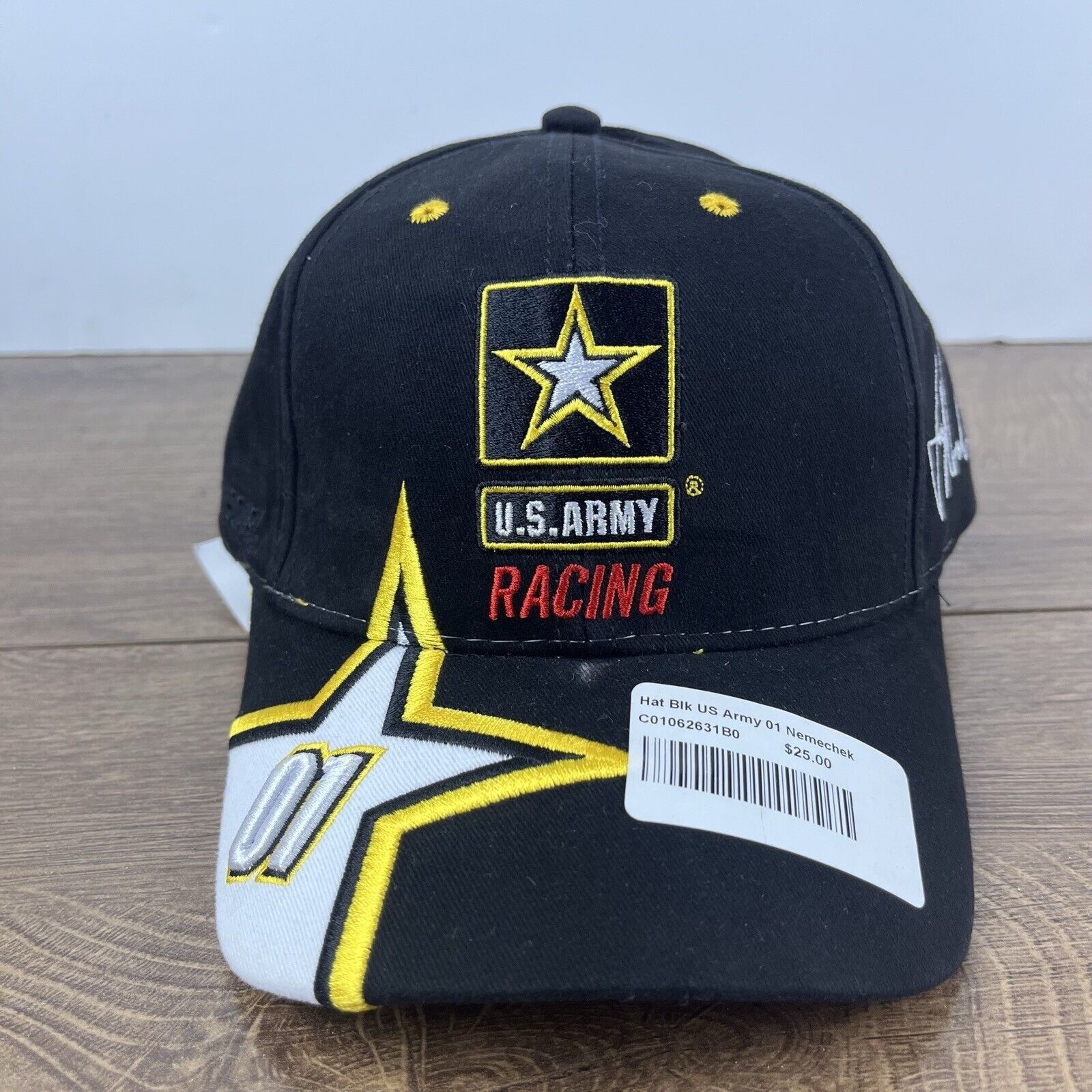 Other US Army Racing 01 Hat Black Cap Hat Adjustable Hat Black NAS Size ONE SIZE - 3 Thumbnail