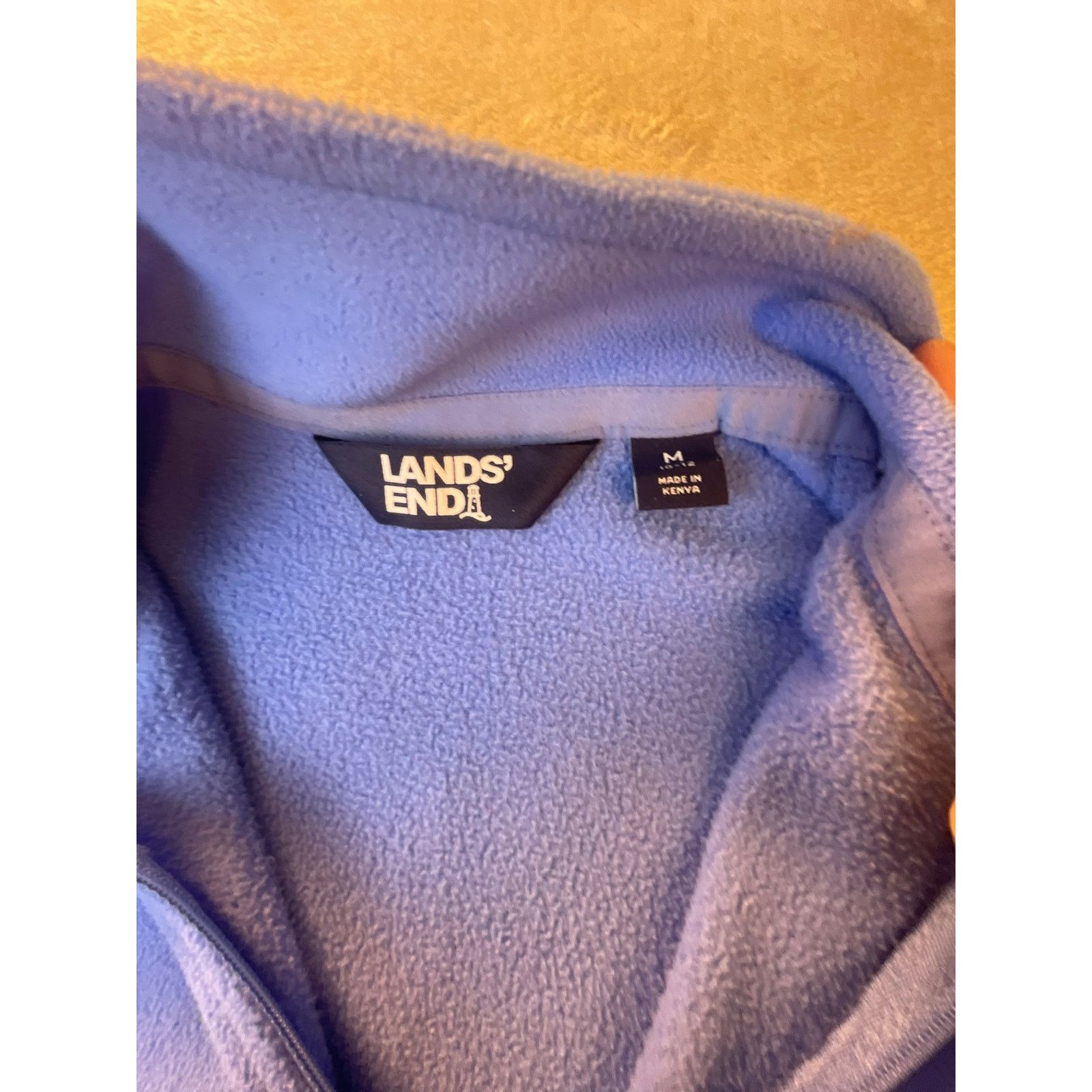 Lands' End Lands' End Blue 1/4 Zip Fleece Pullover Medium Long-Sleeved Size M / US 6-8 / IT 42-44 - 2 Thumbnail