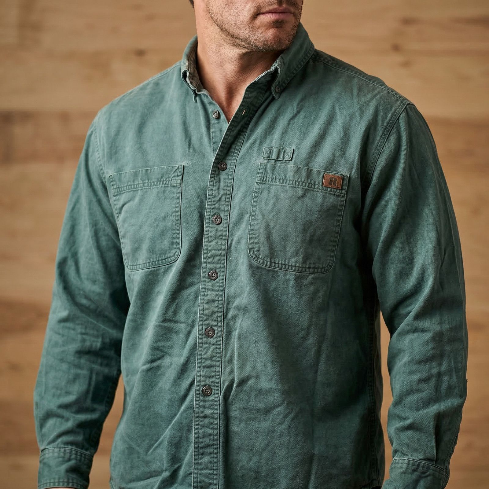 Wrangler Wrangler Riggs Workwear Men's XL Green Heavy Twill Long Slee Size US XL / EU 56 / 4 - 1 Thumbnail